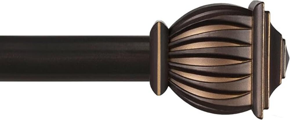 Kenney Beckett 5/8 in Adjustable Curtain Rod Oil Rubbed Bronze 28 to 48 in